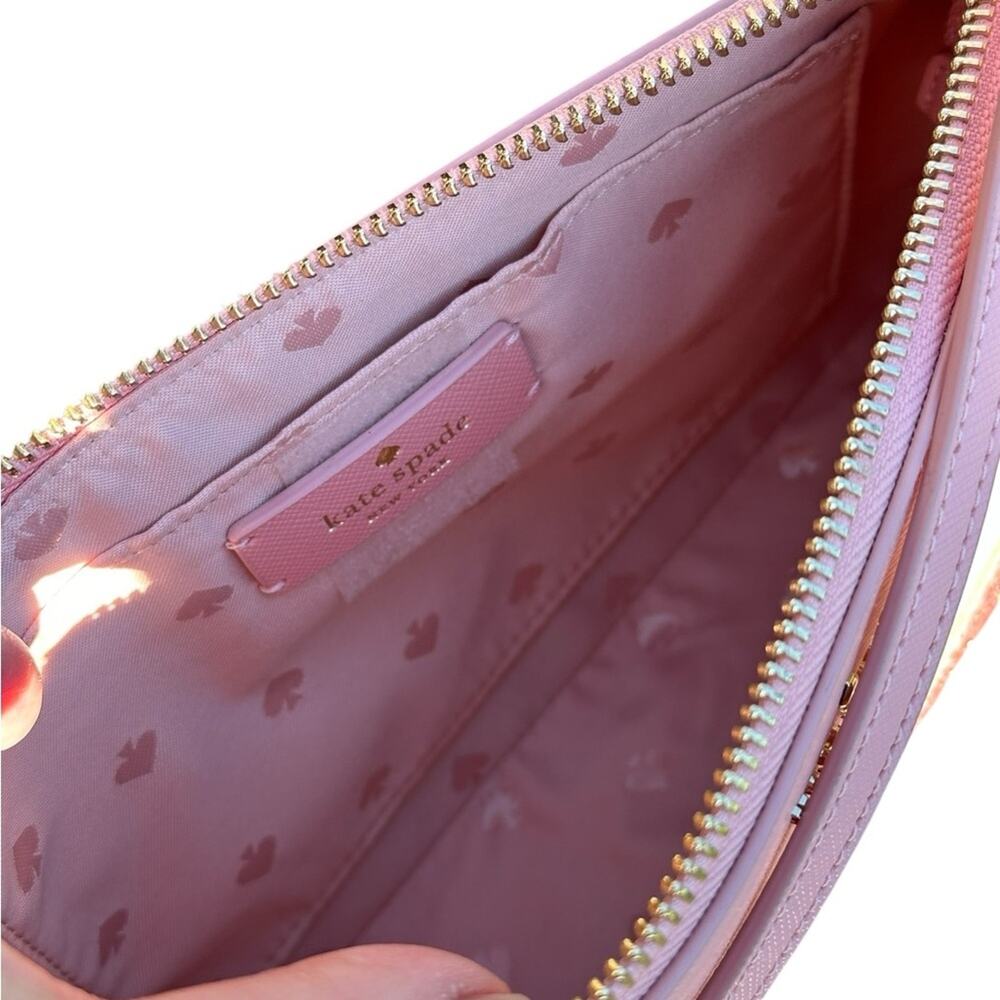 Kate Spade New York Flash Leather Crossbody Pink Glitter NWOT - Picture 8 of 10